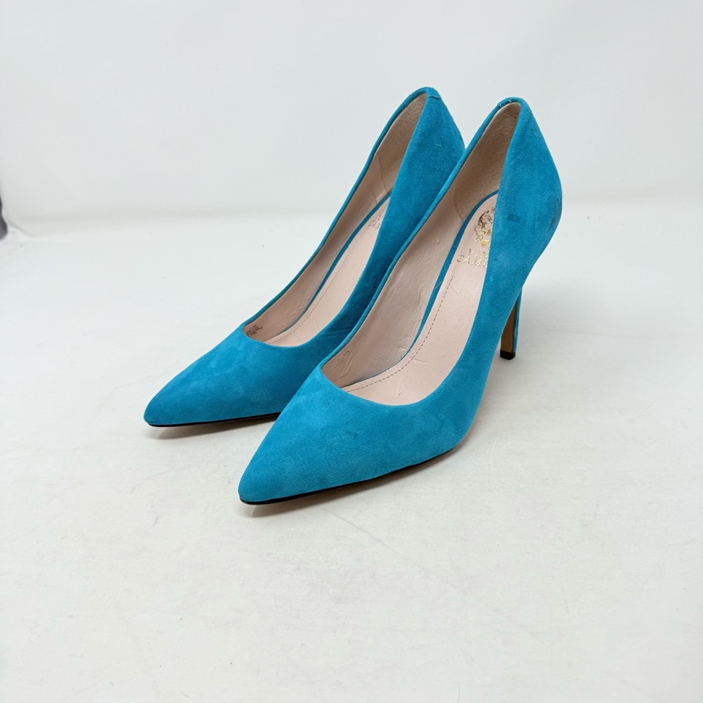 CLEARANCE Vince Camuto Turquoise Suede Point Toe Pumps Size 8